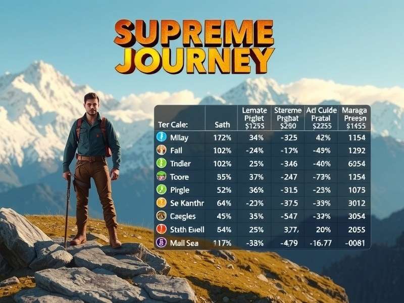 Supreme Journey gameplay screenshot showing character in Himalayan landscape
